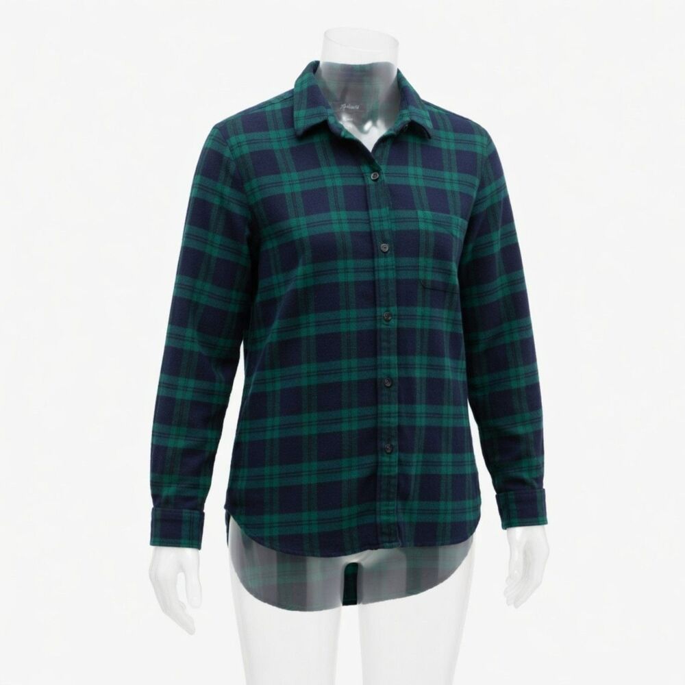 Rails Hunter Top Size SMALL Midnight Forest Navy Blue Plaid Flannel Super Soft